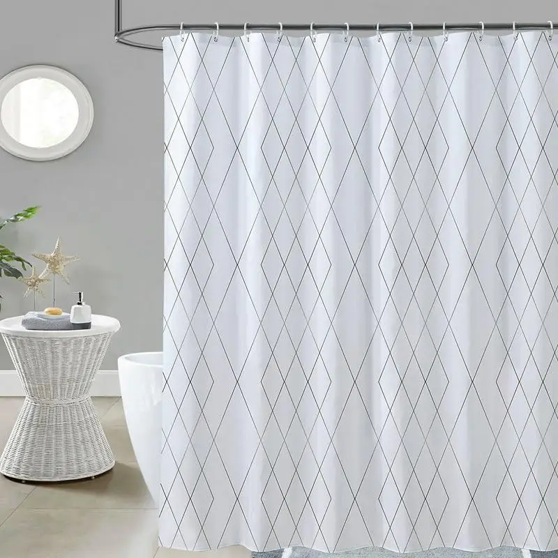 Thiened Polyester Bath Curtain Waterproof Batoom Window Curtain Simple Line Design Privacy Protection for Home Living
Thiened Polyester Bath Curtain Waterproof Batoom Window Curtain Simple Line Design Privacy Protection for Home Living