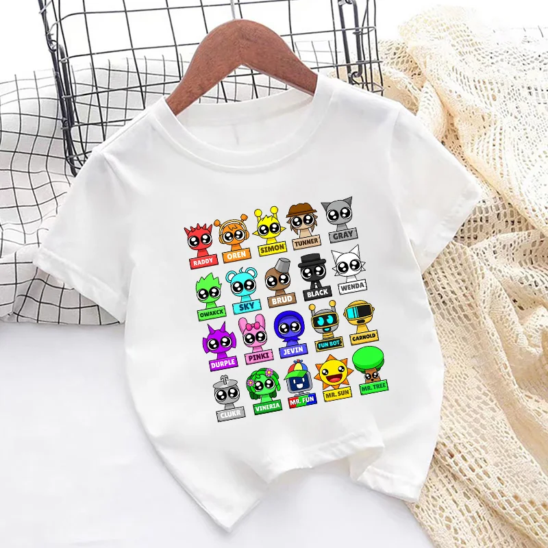 Sprunki Character Game Print Cartoon Cute Kids T shirt Girls Summer Tops Baby Boys Clothes Children Short Sleeve O-Neck T-shirts
Sprunki Character Game Print Cartoon Cute Kids T shirt Girls Summer Tops Baby Boys Clothes Children Short Sleeve O-Neck T-shirts