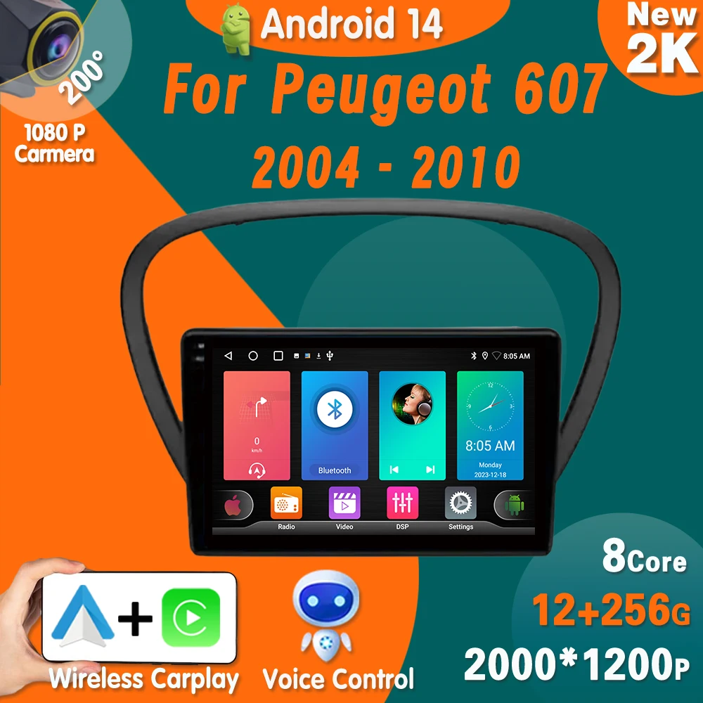 Android14 Car Radio For Peugeot 607 2004 - 2010 Carplay Multimedia Video Player GPS navigation No 2 din DVD 4G WIFI BT QLED
Android14 Car Radio For Peugeot 607 2004 - 2010 Carplay Multimedia Video Player GPS navigation No 2 din DVD 4G WIFI BT QLED