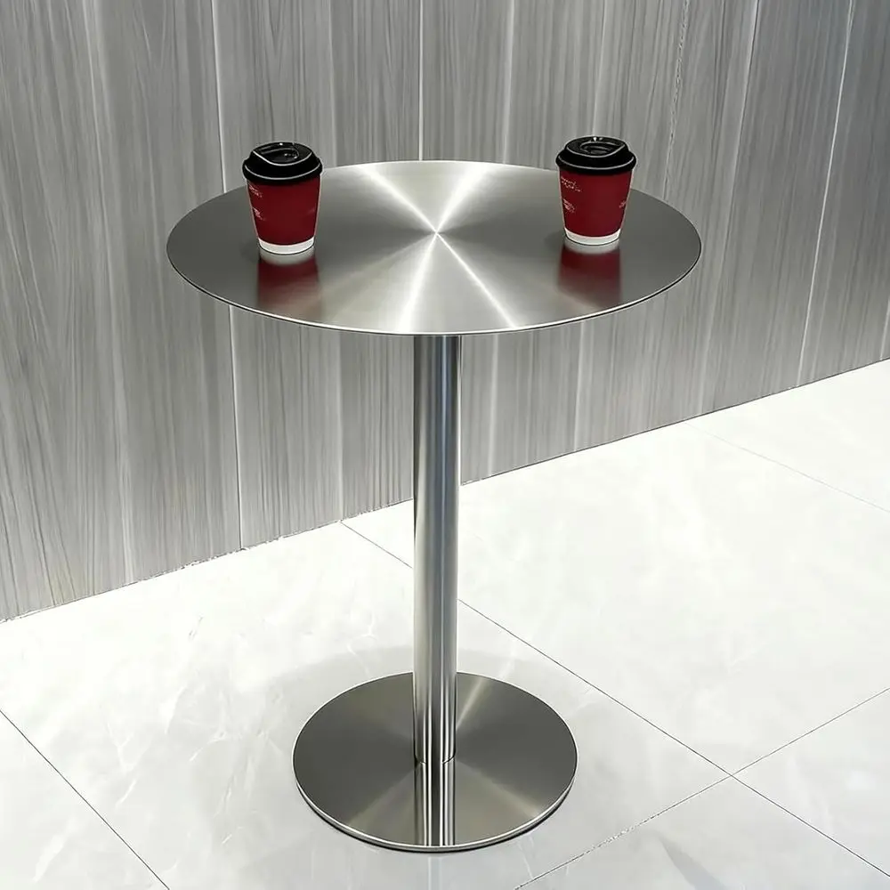 ern StainlSteel Round Dining Table, Living Room Side Table, Bistro Pub Bar Tables Cocktail Tables, Kitchen Breakast Desk or Rest
ern StainlSteel Round Dining Table, Living Room Side Table, Bistro Pub Bar Tables Cocktail Tables, Kitchen Breakast Desk or Rest