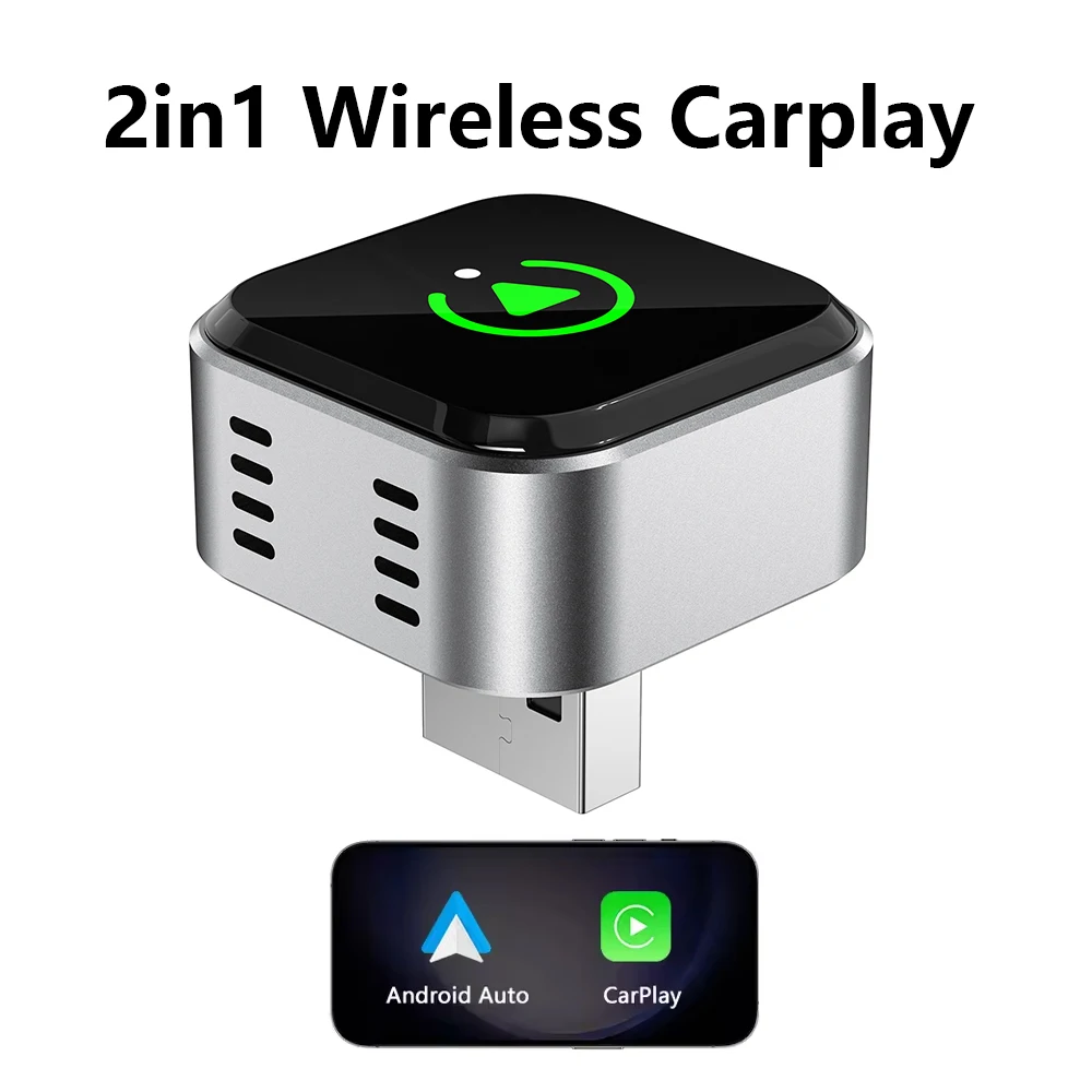 Wireless CarPlay Adapter 2IN1 Ventilation hole design Dongle to use the lighting Android Auto WiFi BT Auto Connection M22
Wireless CarPlay Adapter 2IN1 Ventilation hole design Dongle to use the lighting Android Auto WiFi BT Auto Connection M22
