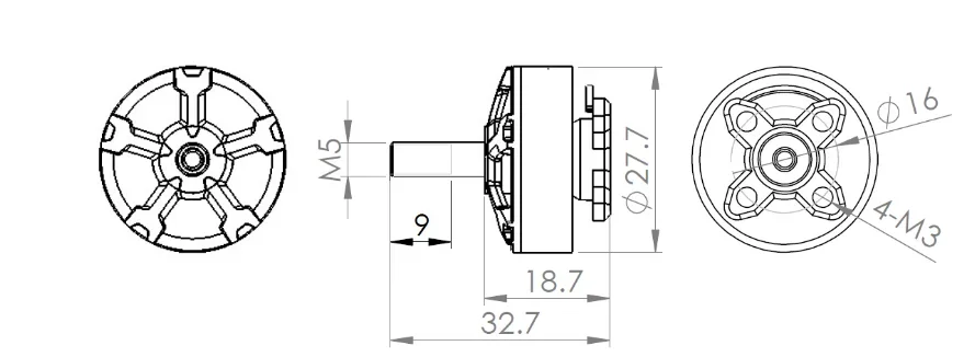 E-Power Samguk Series Brushless Motor Wu2206 2400KV 2700KV CW 3-4s 16x16mm Mounting Hole for multirotorQuadcopter FPv
E-Power Samguk Series Brushless Motor Wu2206 2400KV 2700KV CW 3-4s 16x16mm Mounting Hole for multirotorQuadcopter FPv