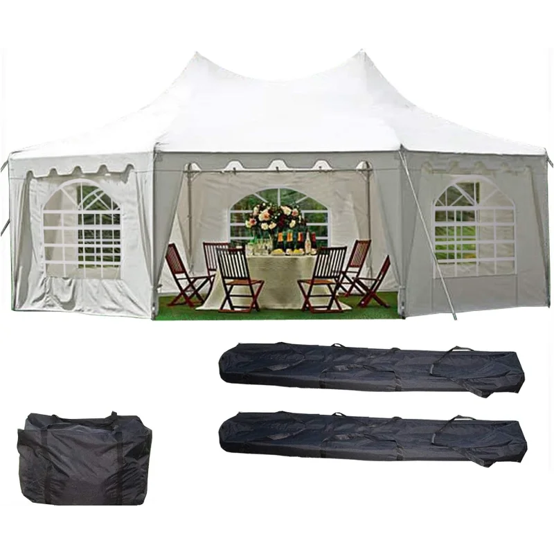 Delta 29'x21' Decagonal Party Tent Canopy, Wedding Tent Gazebo, Heavy Duty Outdoor Event Shelter, Water Resistant, White
Delta 29'x21' Decagonal Party Tent Canopy, Wedding Tent Gazebo, Heavy Duty Outdoor Event Shelter, Water Resistant, White