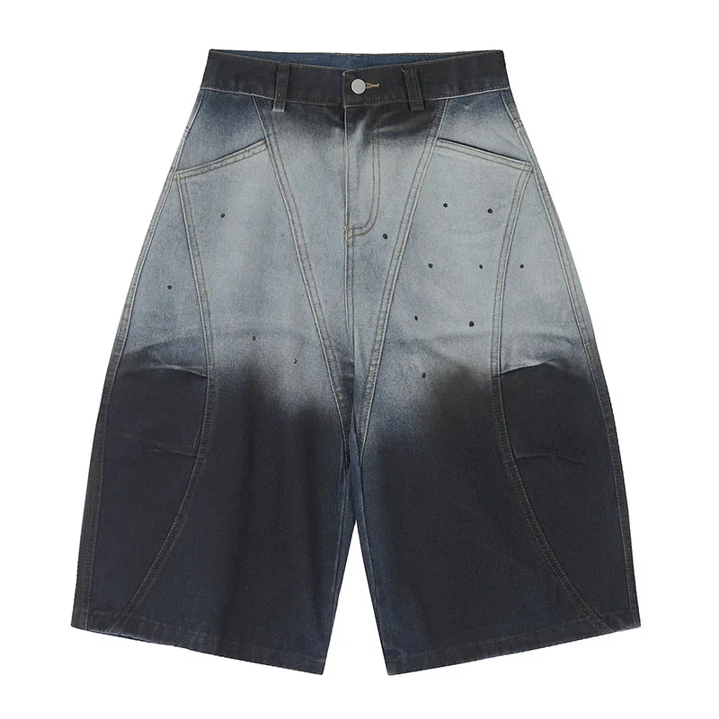 Hip Hop Vintage Gradient Jeans Shorts Loose Streetwear Casual Denim Shorts For Male Patchwork
Hip Hop Vintage Gradient Jeans Shorts Loose Streetwear Casual Denim Shorts For Male Patchwork