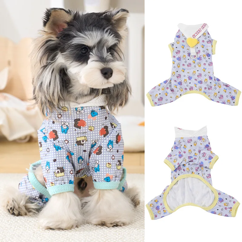 Cute Dog Onesie Full Body Pet Clothes 4 Legged Romper Soft Breathable Cotton Bodysuit for Small Medium Dogs Home Wear
Cute Dog Onesie Full Body Pet Clothes 4 Legged Romper Soft Breathable Cotton Bodysuit for Small Medium Dogs Home Wear