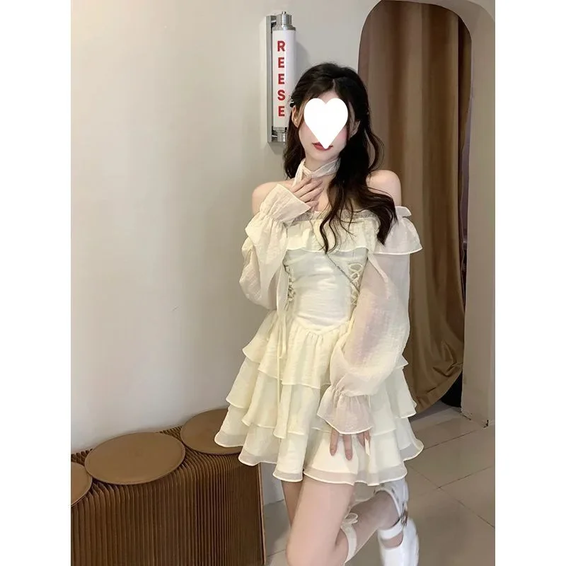 Long Sleeve Elegant Mini Dress Lolita Pure Color Short Party Dress Woman Casual 2025 Spring Sweet One Piece Dress Korean Fashion
Long Sleeve Elegant Mini Dress Lolita Pure Color Short Party Dress Woman Casual 2025 Spring Sweet One Piece Dress Korean Fashion