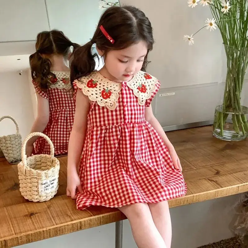 Children's Princess Dress Baby Girl Summer New Plaid Cotton Flying Sleeve Cute Female Kids' Clothing
Children's Princess Dress Baby Girl Summer New Plaid Cotton Flying Sleeve Cute Female Kids' Clothing