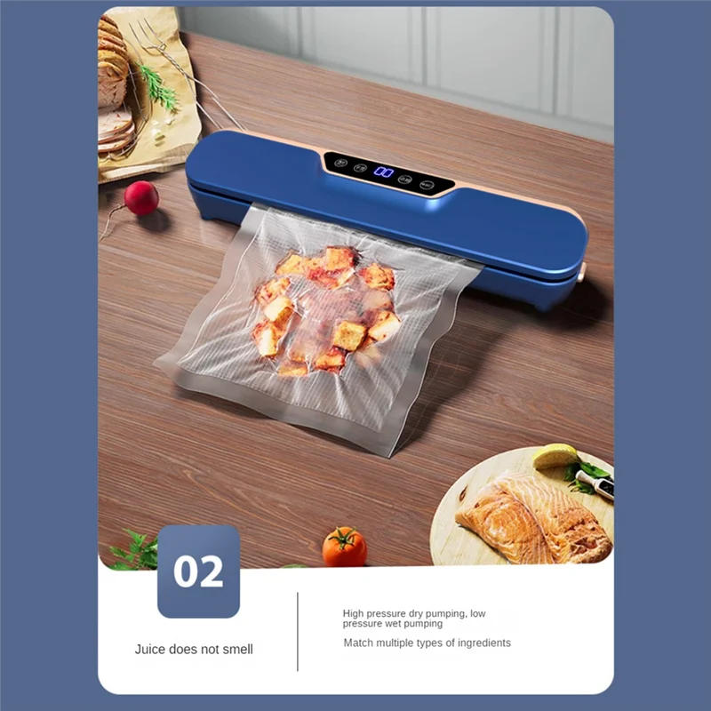 Electric Vacuum Sealer Vacuum Sealer Machine LED Display Food Automatic Commercial Household Sealer+10 Bags EU Plug
Electric Vacuum Sealer Vacuum Sealer Machine LED Display Food Automatic Commercial Household Sealer+10 Bags EU Plug