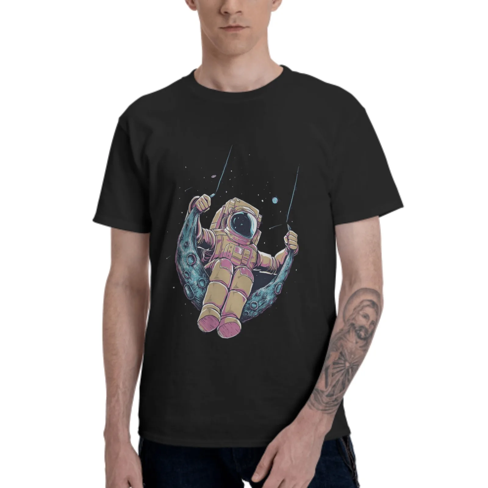 Astronaut T-Shirt for Men Cotton 100% Women Fashion Casual Summer Tops Round Collar Short-Sleeve Couple Black White Tees
Astronaut T-Shirt for Men Cotton 100% Women Fashion Casual Summer Tops Round Collar Short-Sleeve Couple Black White Tees