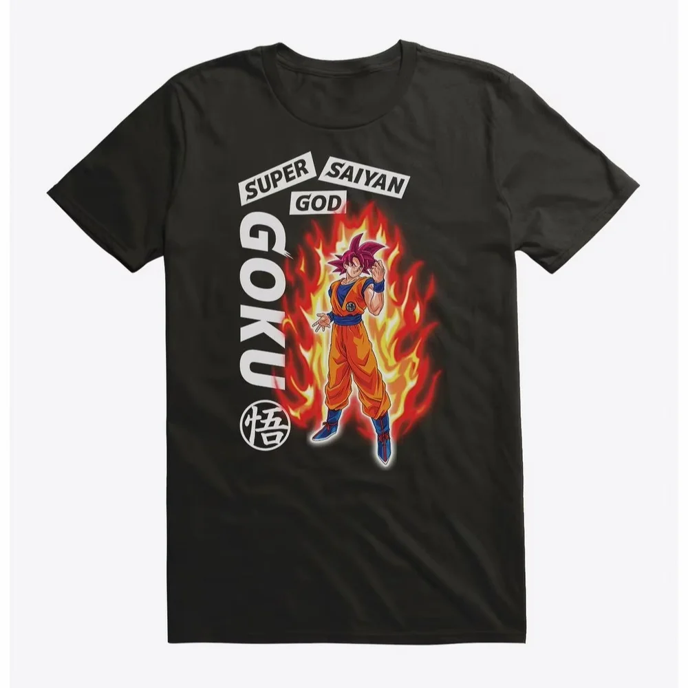Футболка Dragon Ball в стиле аниме Super Super Saiyan God Goku Flame, мужская трендовая уличная футболка с коротким рукавом, женский топ высокого качества с круглым вырезом
Футболка Dragon Ball в стиле аниме Super Super Saiyan God Goku Flame, мужская трендовая уличная футболка с коротким рукавом, женский топ высокого качества с круглым вырезом