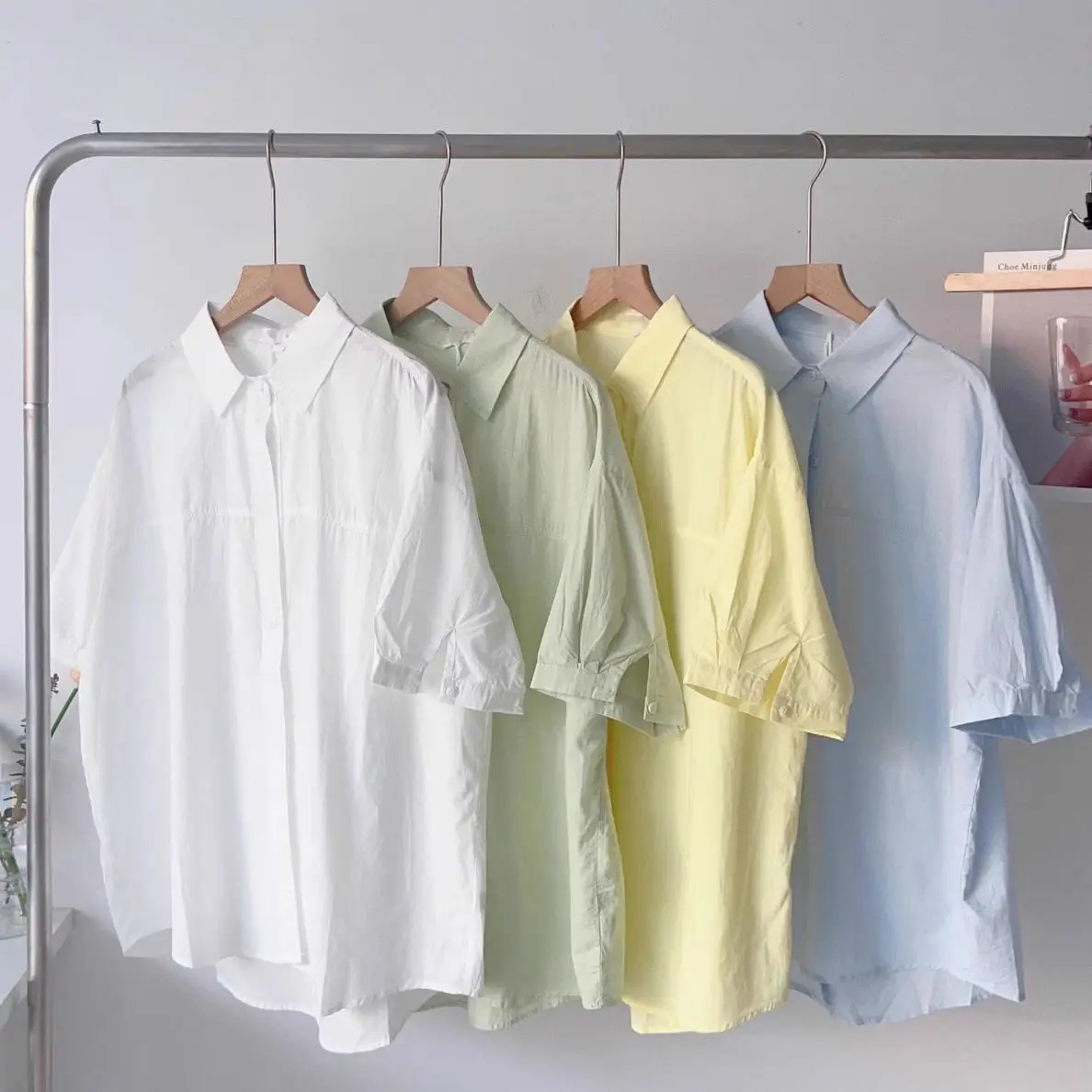 Women's Clothing Comfortable Turn-Down Collar Solid Color Cotton Short Sleeve Shirt Summer Loose Casual Lazy Style Relaxed Fit
Women's Clothing Comfortable Turn-Down Collar Solid Color Cotton Short Sleeve Shirt Summer Loose Casual Lazy Style Relaxed Fit