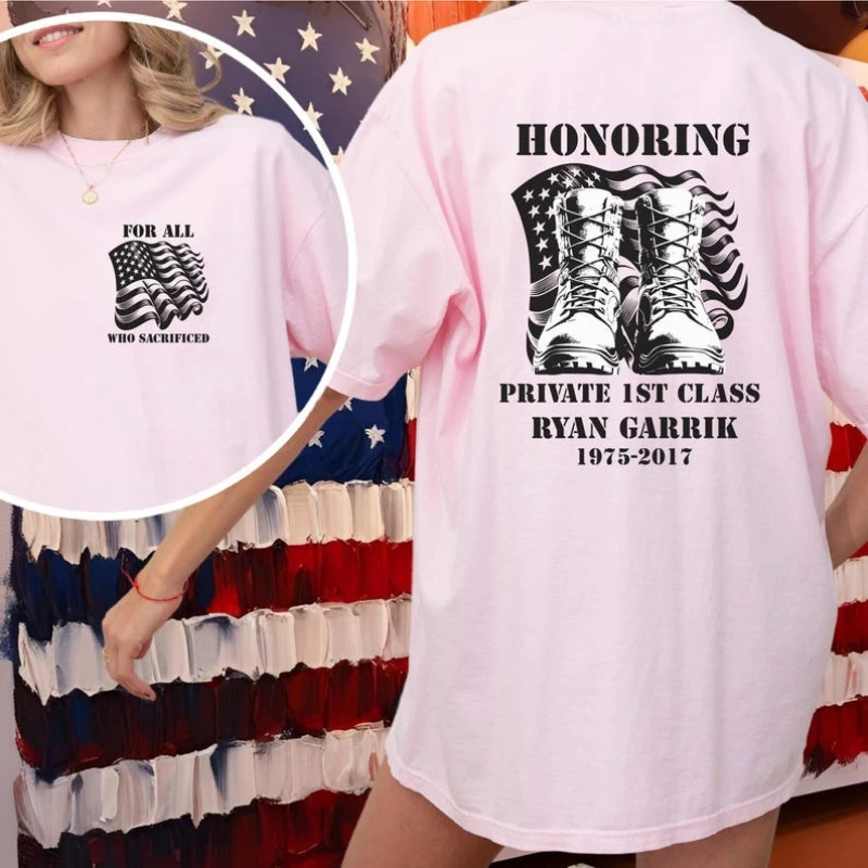 Customized Veteran's Day T-Shirt Fallen Soldier Remembrance Tee Tribute Shirt for Moms Personalized in Memory of Military Tshirt
Customized Veteran's Day T-Shirt Fallen Soldier Remembrance Tee Tribute Shirt for Moms Personalized in Memory of Military Tshirt