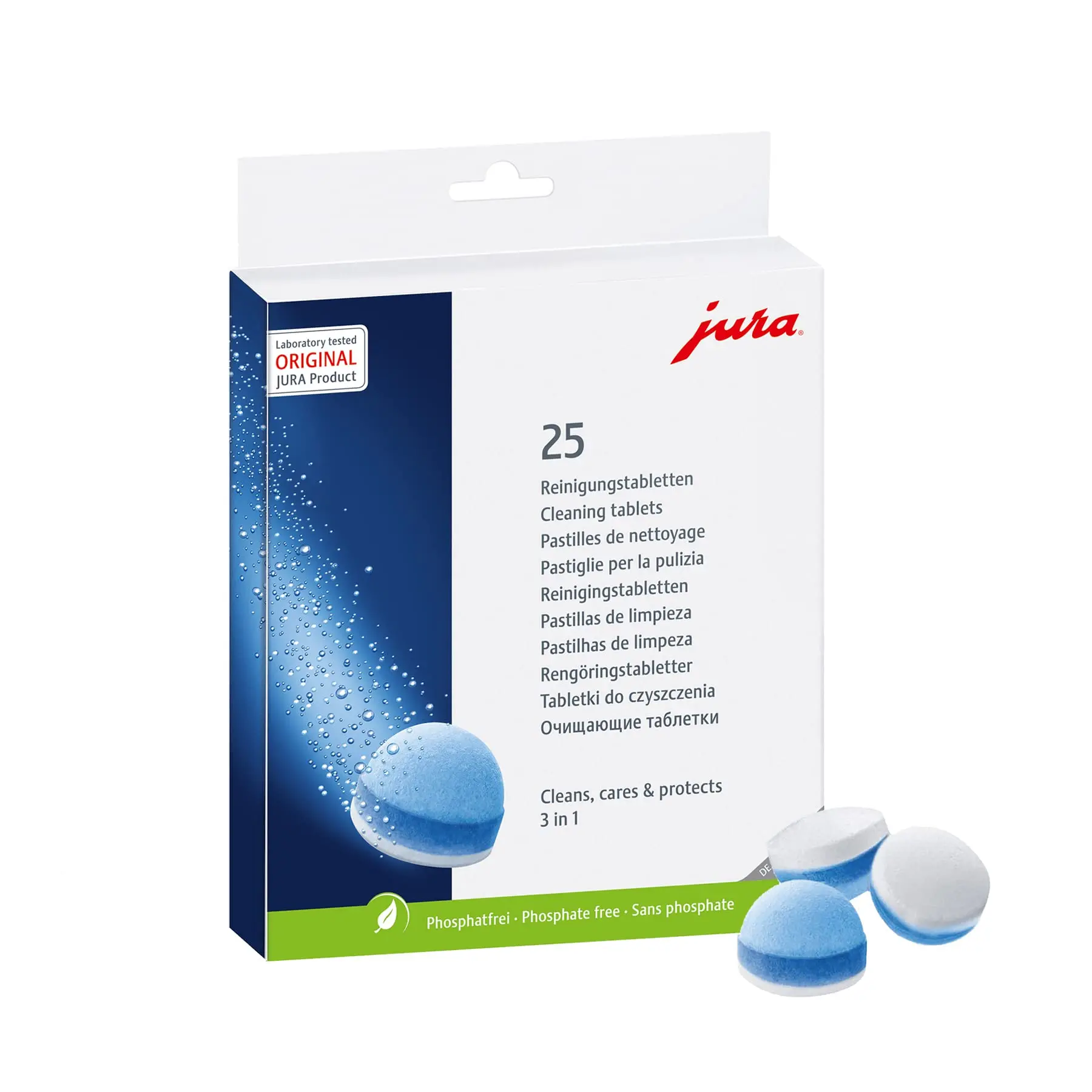Jura 3-Phase Cleaning Tablets 25045 For All Jura Espresso Machines and Automatic Coffee Centers - 25-Count
Jura 3-Phase Cleaning Tablets 25045 For All Jura Espresso Machines and Automatic Coffee Centers - 25-Count