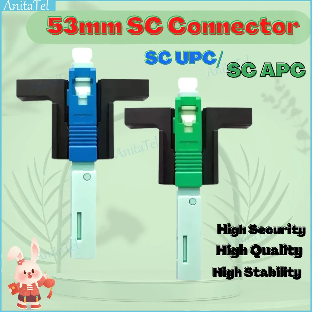 SC APC Fast Connector Single-Mode Connector FTTH Tool Cold Connector Tool Fiber Optic Fast Connnector 53mm Optical Connector
SC APC Fast Connector Single-Mode Connector FTTH Tool Cold Connector Tool Fiber Optic Fast Connnector 53mm Optical Connector