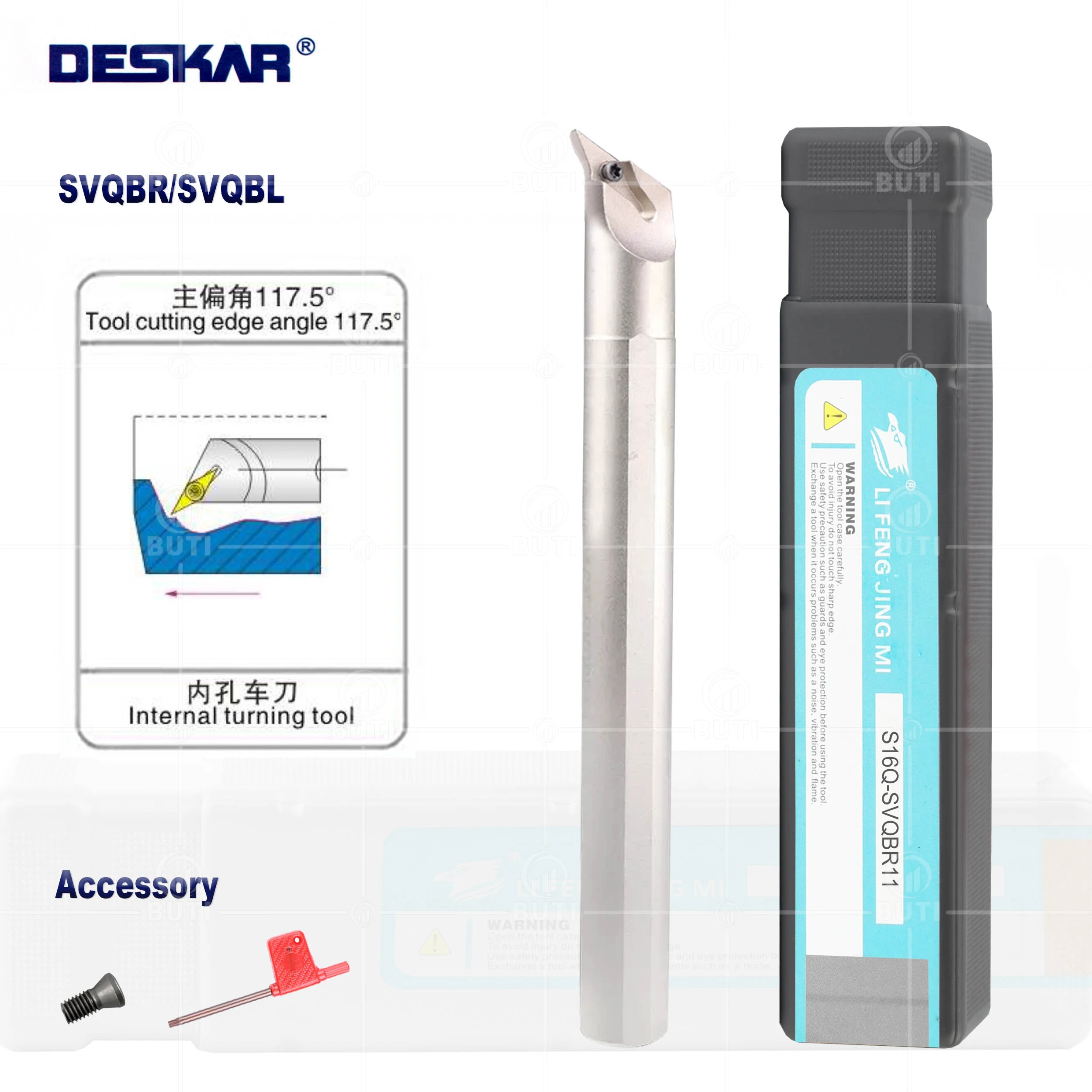 DESKAR 100% оригинальный ЧПУ белый держатель инструмента SVQBR/L SVQCR/L металлический токарный станок внутренняя токарная Расточная штанга используемая для VC/VB карбидные лезвия
DESKAR 100% оригинальный ЧПУ белый держатель инструмента SVQBR/L SVQCR/L металлический токарный станок внутренняя токарная Расточная штанга используемая для VC/VB карбидные лезвия