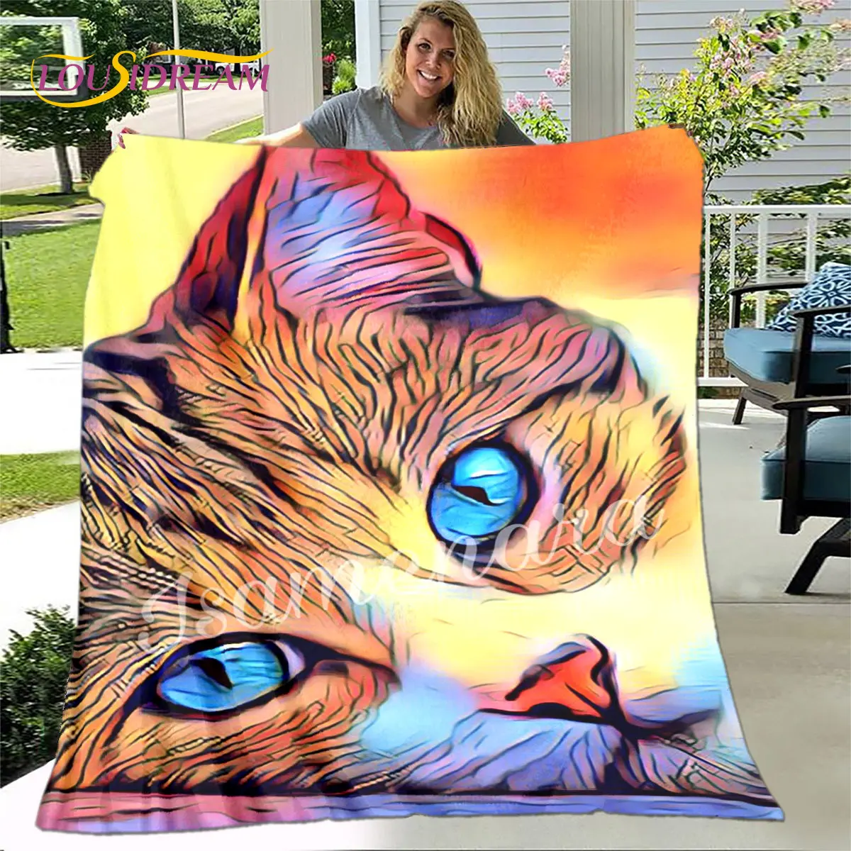 3D Cartoon Cute Gothic Cat Blanket,Flannel Blanket Throw Blanket,Warm Children's Blanket for Home Living Room Bedroom Beds Sofa
3D Cartoon Cute Gothic Cat Blanket,Flannel Blanket Throw Blanket,Warm Children's Blanket for Home Living Room Bedroom Beds Sofa