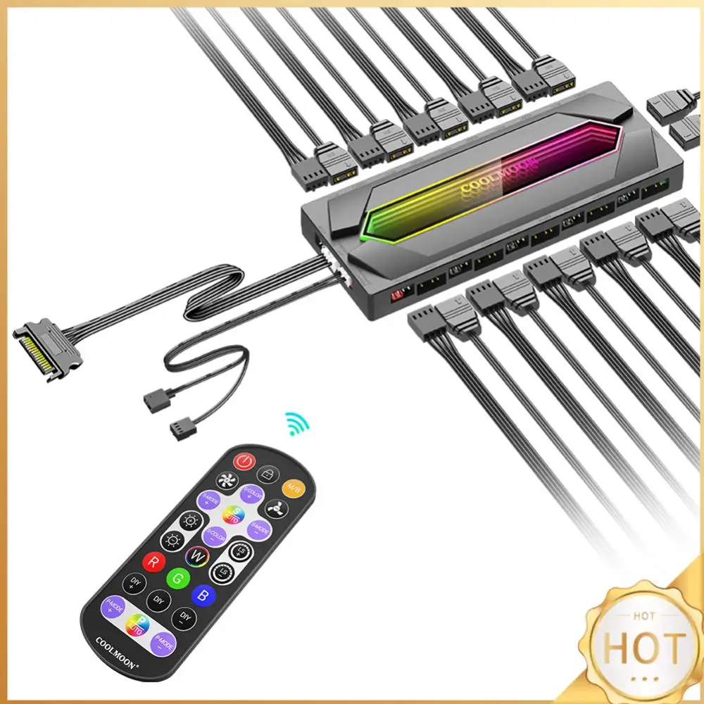 ARGB and PWM HUB Fan Hub Splitter with Remote SATA Power Supply Cable ARGB Splitter PWM & ARGB Hub Splitter for PC RGB Case Fans
ARGB and PWM HUB Fan Hub Splitter with Remote SATA Power Supply Cable ARGB Splitter PWM & ARGB Hub Splitter for PC RGB Case Fans