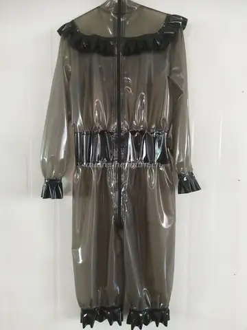 女性用のカスタマイズ可能なラテックスラバースーツ,グレーのルーズドレス,コスプレ,サイズS-XXL