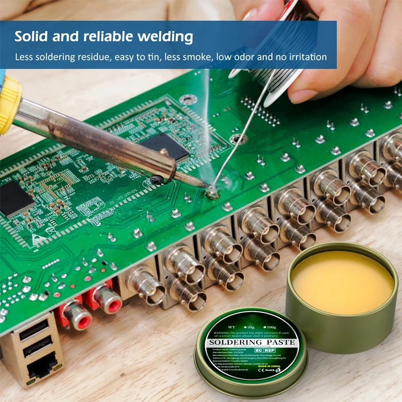 Solder Paste Flux 100g/500g/30g Rosin Paste Soldering Flux for Soldering Electronic Circuit Board Repair Soldering Paste Liquid
Solder Paste Flux 100g/500g/30g Rosin Paste Soldering Flux for Soldering Electronic Circuit Board Repair Soldering Paste Liquid