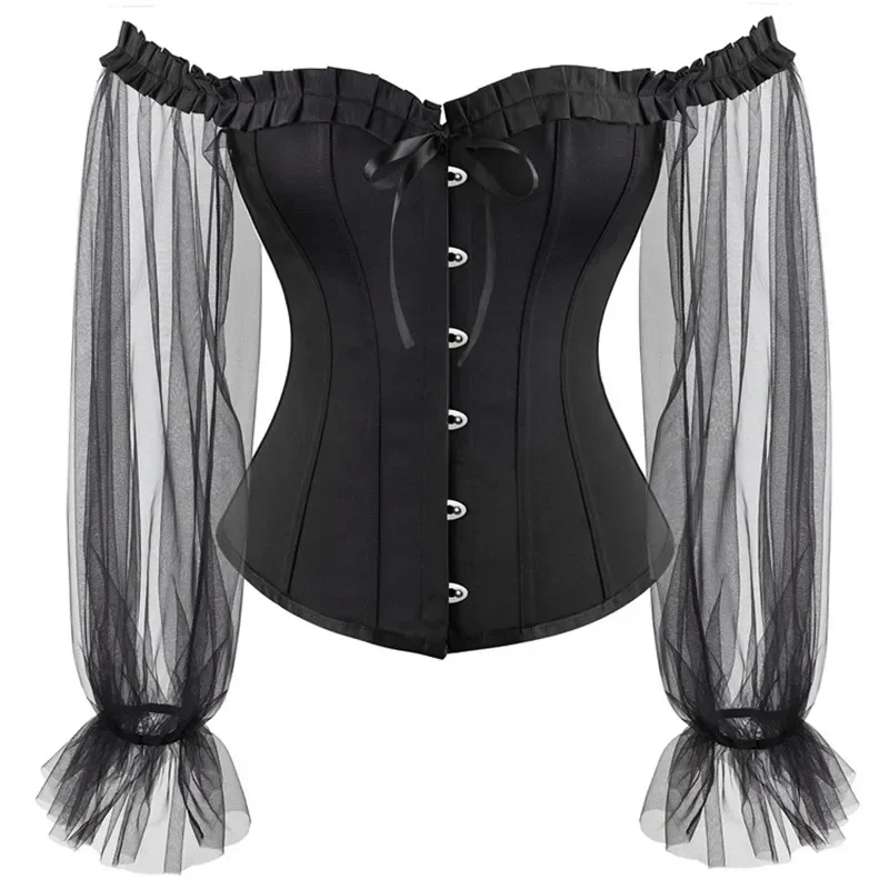 Corset Tops for Women with Long Sleeves Vintage Style Victorian Retro Burlesque Off Shoulder Corset and Bustiers Vest
Corset Tops for Women with Long Sleeves Vintage Style Victorian Retro Burlesque Off Shoulder Corset and Bustiers Vest