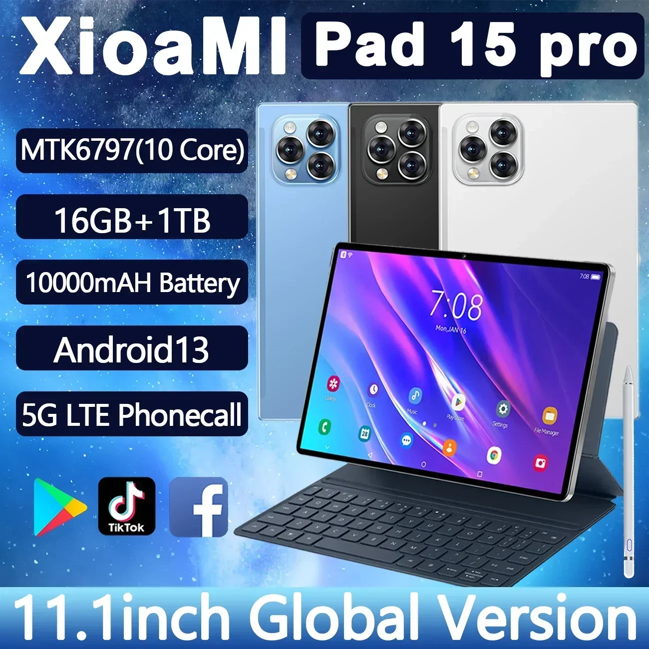 2024 Global Version Original Mi Pad 15 Pro Tablet 11inch HD Android 13 16GB 1TB 10000mAh 5G Dual SIM Phone Call WiFi GPS Tablet
2024 Global Version Original Mi Pad 15 Pro Tablet 11inch HD Android 13 16GB 1TB 10000mAh 5G Dual SIM Phone Call WiFi GPS Tablet