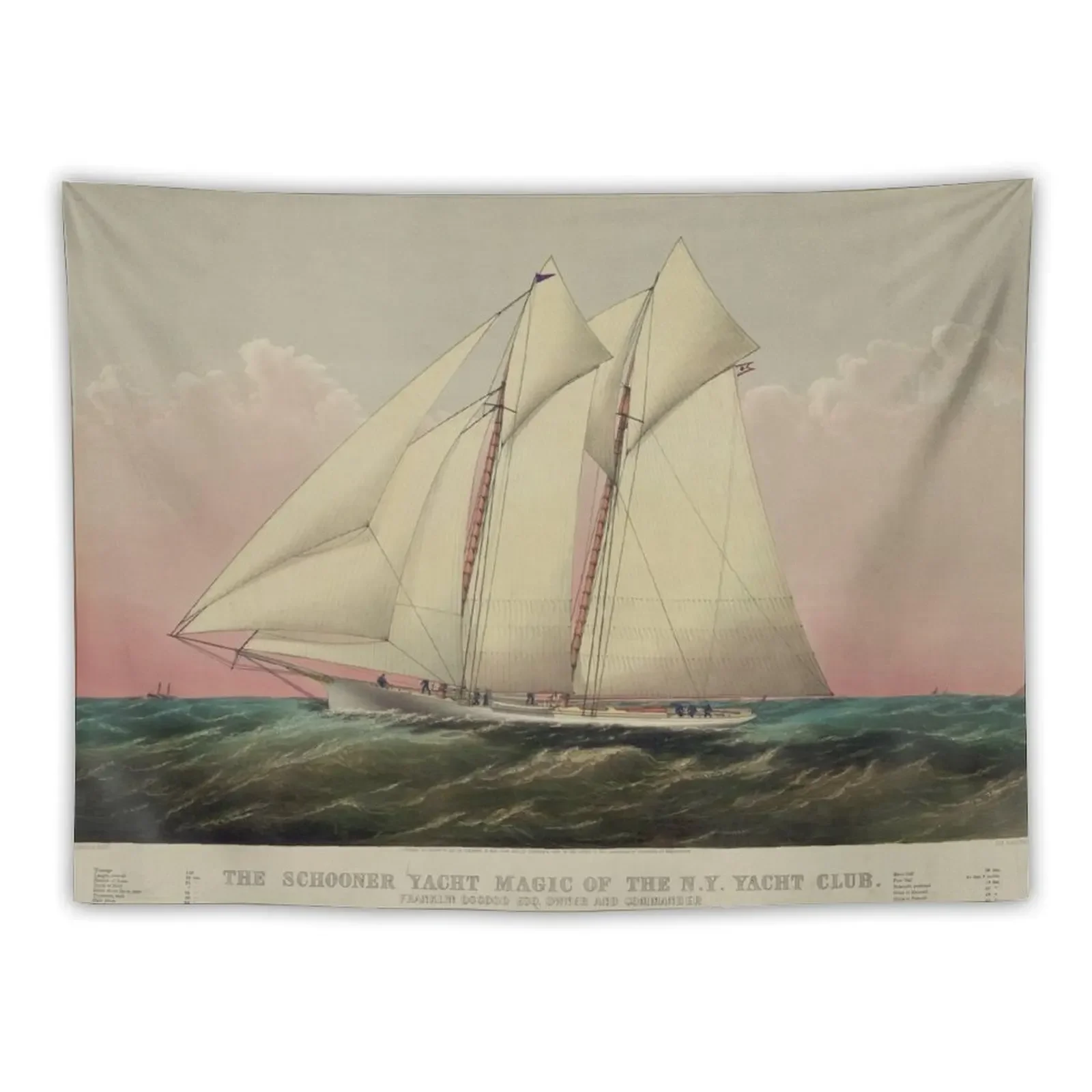 Vintage Schooner Yacht Illustration (1870) Tapestry Room Design Wall Decorations Tapestry
Vintage Schooner Yacht Illustration (1870) Tapestry Room Design Wall Decorations Tapestry