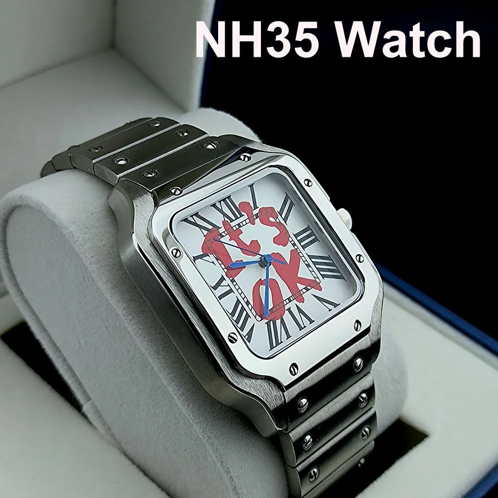 NH35 Watch Square Case NH35 dial Square Dial Roma Dial Watch Case Folding Buckle fit NH35 NH36 movement Watch accessories
NH35 Watch Square Case NH35 dial Square Dial Roma Dial Watch Case Folding Buckle fit NH35 NH36 movement Watch accessories
