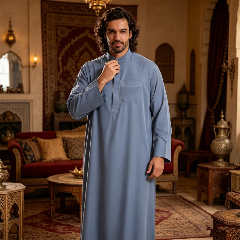 2026 New Solid Color Jubba Thobe Men Muslim Islamic Clothing Arabic Robe Dubai Abaya Turkey Kaftan Eid Djellaba Thoub Dishdasha
2026 New Solid Color Jubba Thobe Men Muslim Islamic Clothing Arabic Robe Dubai Abaya Turkey Kaftan Eid Djellaba Thoub Dishdasha