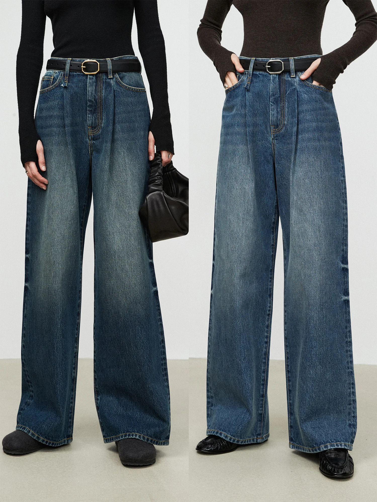 Экологичные винтажные свободные джинсы длиной до пола со складками от MRS Studios, прямые брюки с высокой талией, глубокий цвет
Экологичные винтажные свободные джинсы длиной до пола со складками от MRS Studios, прямые брюки с высокой талией, глубокий цвет