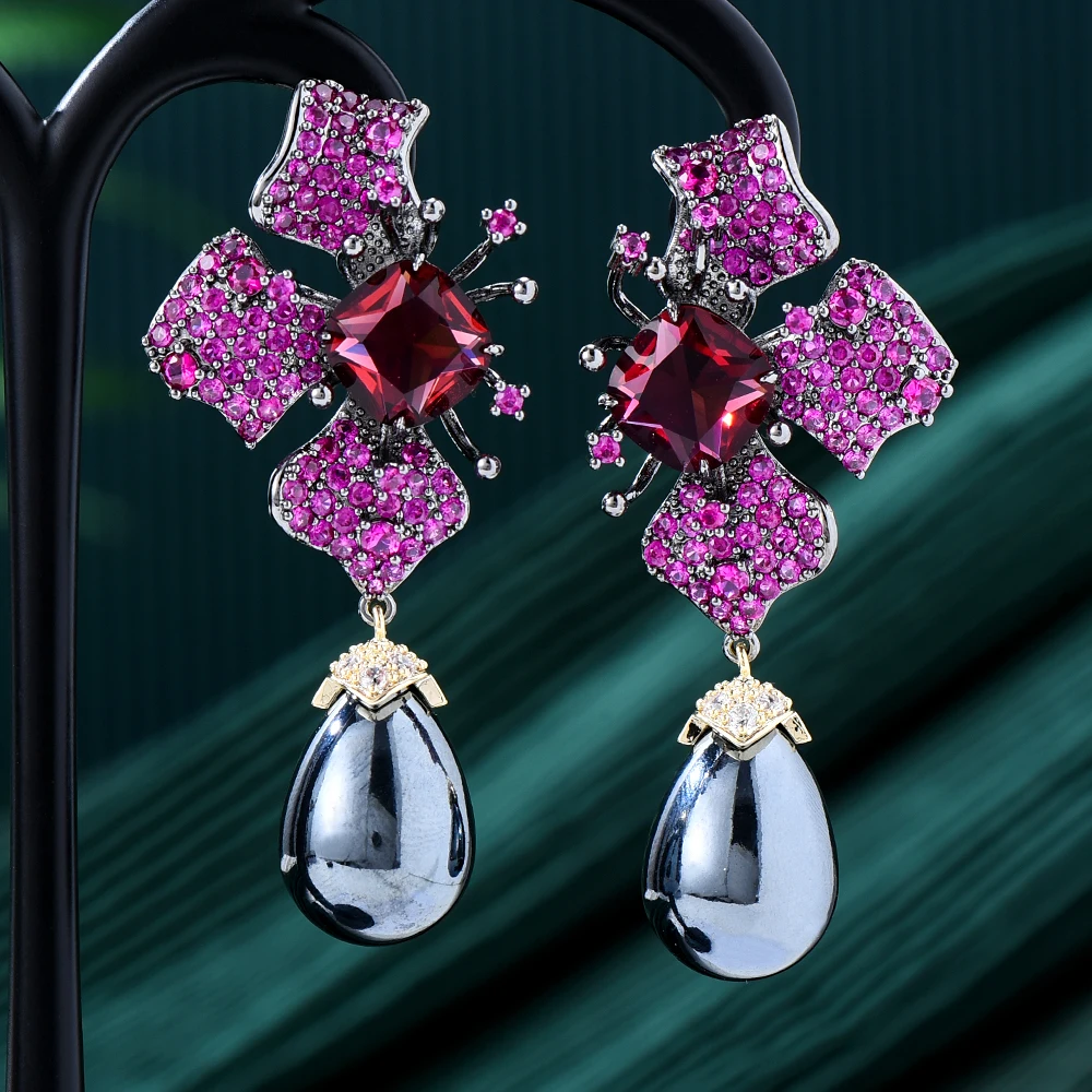 GODKI New Christmas Gift Pearl Flower Earrings For Women Wedding Full Cubic Zirconia Popular Luxury Indian Dubai Bridal Jewelry
GODKI New Christmas Gift Pearl Flower Earrings For Women Wedding Full Cubic Zirconia Popular Luxury Indian Dubai Bridal Jewelry