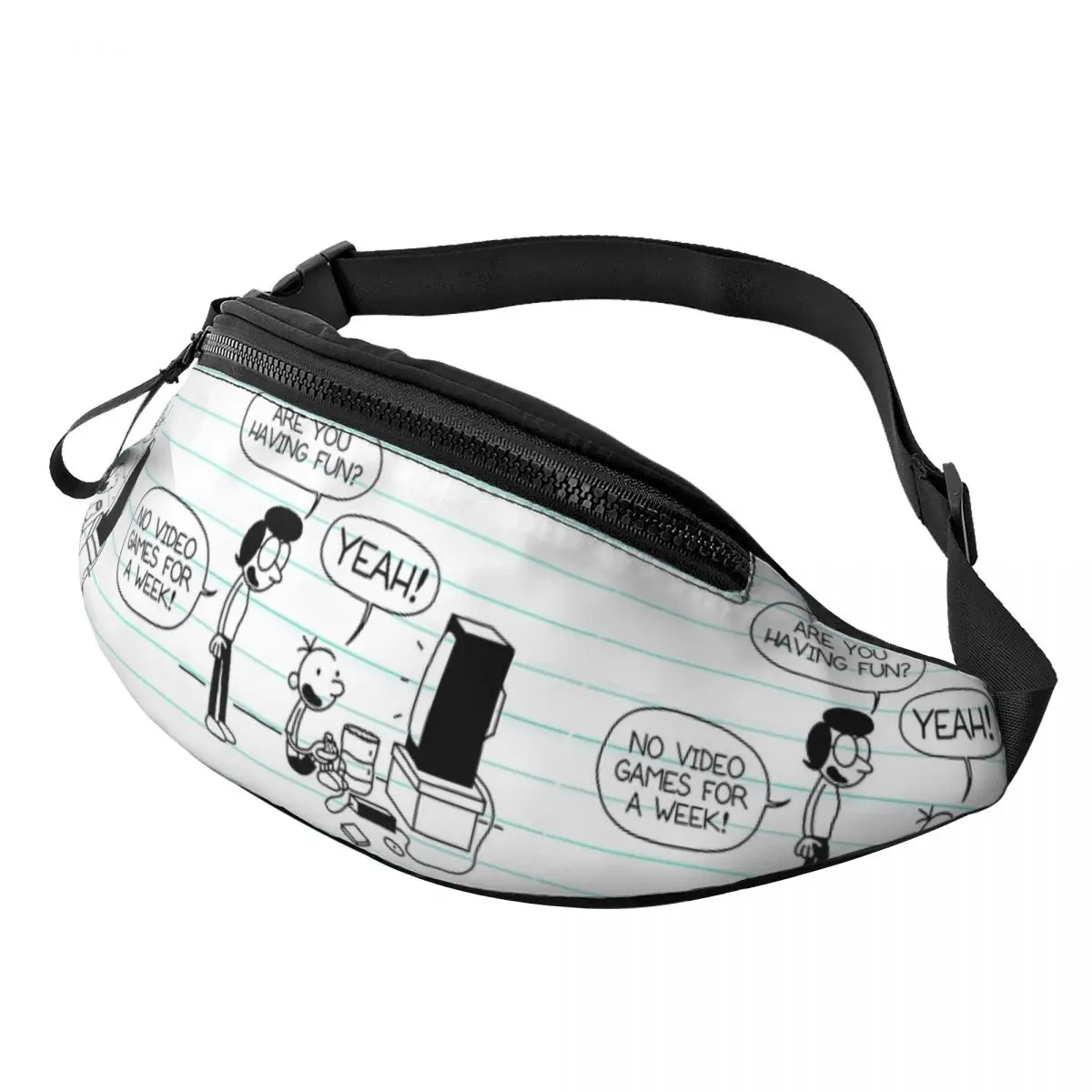 Diary Of A Wimpy Kid No Video Game For A Week Waist Bag for Women Men Crossbody Fanny Pack Running Phone Money Pouch
Diary Of A Wimpy Kid No Video Game For A Week Waist Bag for Women Men Crossbody Fanny Pack Running Phone Money Pouch