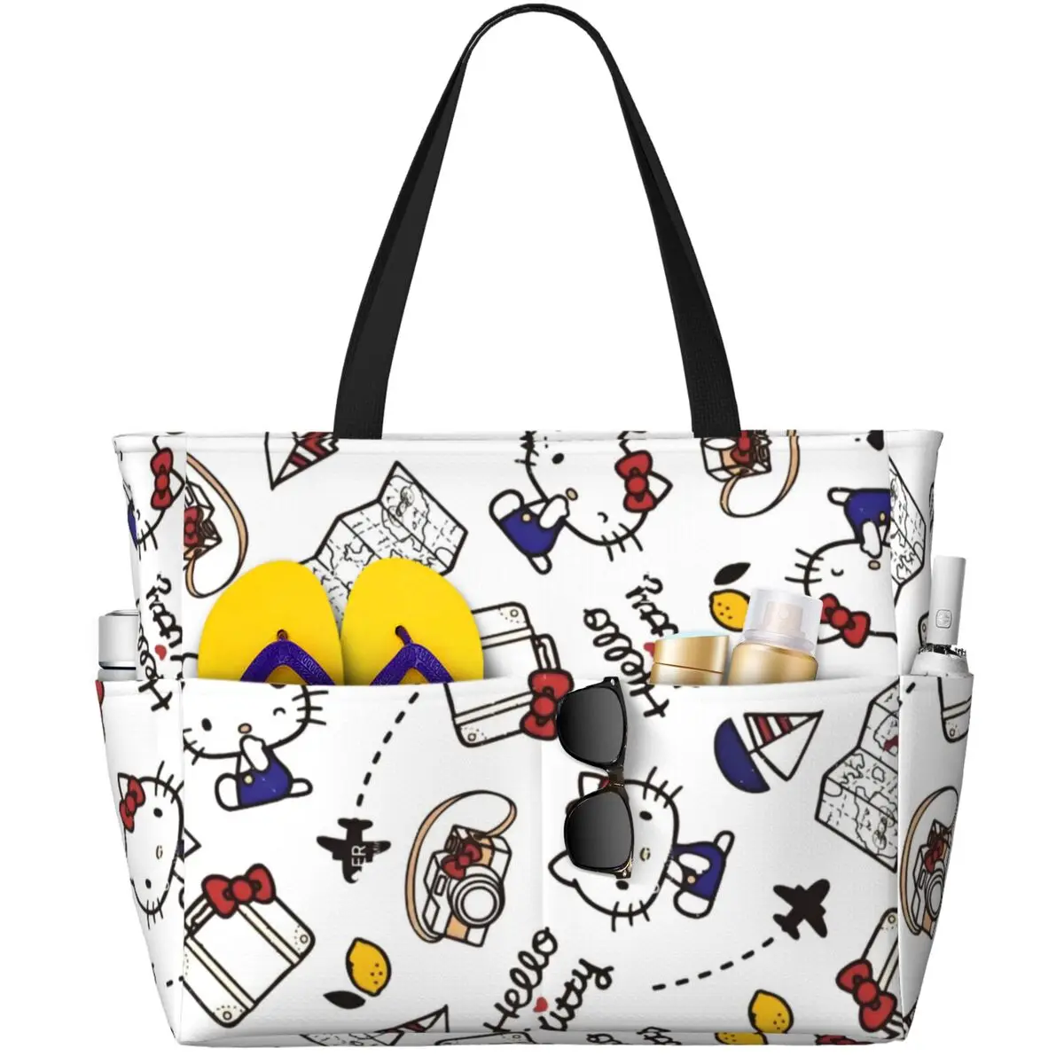 Women Hello Kitty Beach Bag Sandproof Tote Bag Pool Bag with Zipper for Gym Grocery Travel
Women Hello Kitty Beach Bag Sandproof Tote Bag Pool Bag with Zipper for Gym Grocery Travel