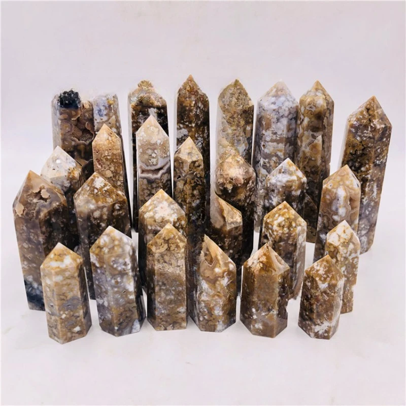Crystal column snowflake agate single pointed column hexagonal prism crystal column ornament decorative
Crystal column snowflake agate single pointed column hexagonal prism crystal column ornament decorative