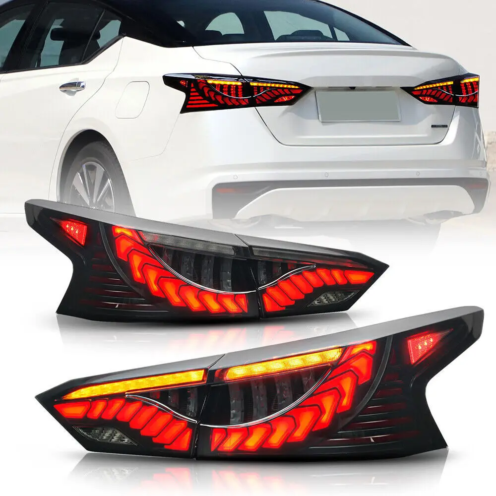 Черный полностью светодиодный задний фонарь для Nissan Altima 2020 2021 2022, задний фонарь, последовательные аксессуары для автомобильных фар 
Черный полностью светодиодный задний фонарь для Nissan Altima 2020 2021 2022, задний фонарь, последовательные аксессуары для автомобильных фар