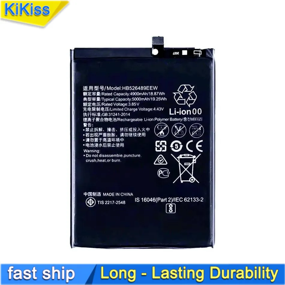 Mobile Phone Battery HB526489EEW Stable For Huawei Honor 9A Changwan 9A Enjoy 10e 5000mAh
Mobile Phone Battery HB526489EEW Stable For Huawei Honor 9A Changwan 9A Enjoy 10e 5000mAh