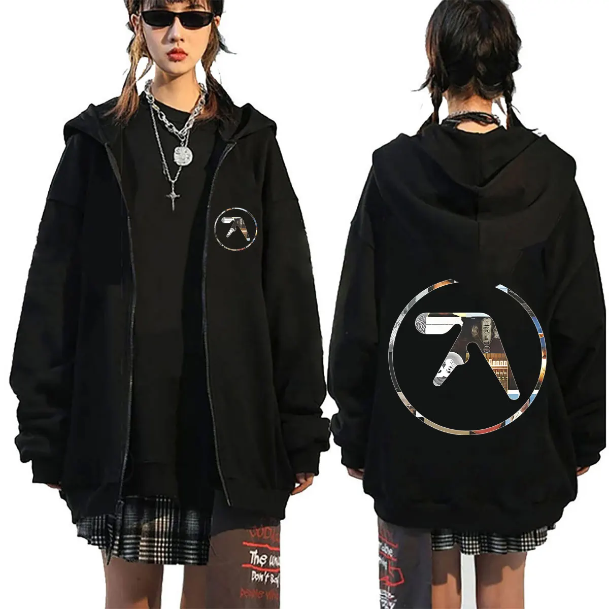 Aphex Twin Music Album Cover Logo Zipper Hoodie Men Women Fashion Casual Oversized Zip Up Jacket Men's Vintage Zip Up Sweatshirt
Aphex Twin Music Album Cover Logo Zipper Hoodie Men Women Fashion Casual Oversized Zip Up Jacket Men's Vintage Zip Up Sweatshirt