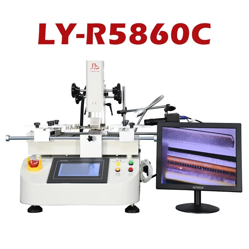 LY-R5860 R5860C BGA Rework Station Hot Air 3 Zones for Laptop Motherboard Chip Repair 4800W With Laser Align Optional CCD System
LY-R5860 R5860C BGA Rework Station Hot Air 3 Zones for Laptop Motherboard Chip Repair 4800W With Laser Align Optional CCD System