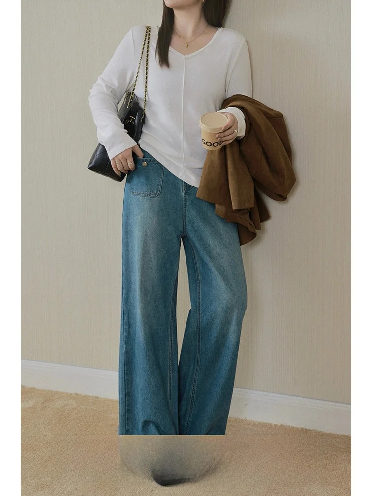 plus Size Women's Jeans High Waist Straight Leg Cotton Denim Pants Korean Sle Waed Wide Leg Pants for Plump Sister
plus Size Women's Jeans High Waist Straight Leg Cotton Denim Pants Korean Sle Waed Wide Leg Pants for Plump Sister