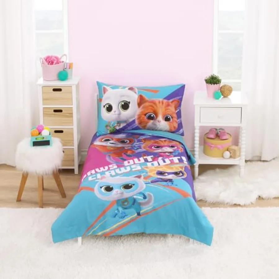 NoJo Disney Junior SuperKitties Purple Pink and Aqua with Ginny Sparks Buddy and Bitsy 4 Piece Toddler Bed Set - Comforter Fitt
NoJo Disney Junior SuperKitties Purple Pink and Aqua with Ginny Sparks Buddy and Bitsy 4 Piece Toddler Bed Set - Comforter Fitt