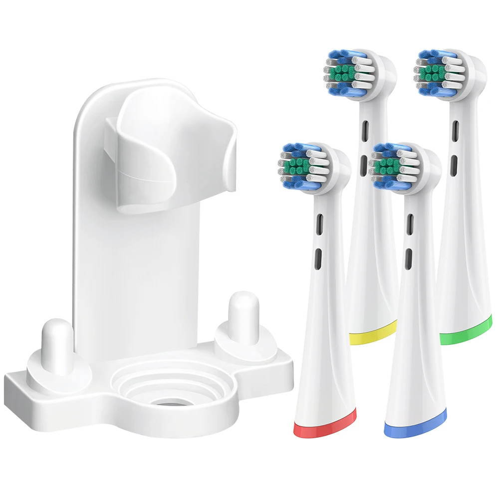 4 Rotating Replacement Brush Heads & Toothbrush Storage Rack Compatible with Oral B iO 2/3/4/5/6/7/8/9/10 Electric Toothbrushes
4 Rotating Replacement Brush Heads & Toothbrush Storage Rack Compatible with Oral B iO 2/3/4/5/6/7/8/9/10 Electric Toothbrushes