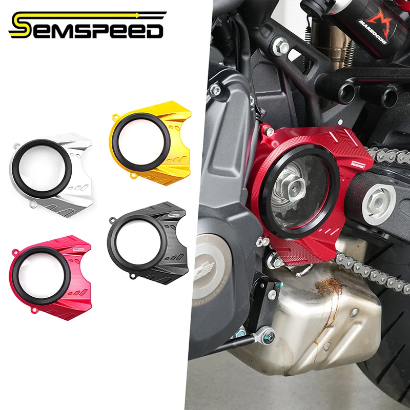 SEMSPEED Motorcycle Clear Chain Guaud Cover For Italjet Dragster 700Twin Chain Case Cover Motorcycle Accessories
SEMSPEED Motorcycle Clear Chain Guaud Cover For Italjet Dragster 700Twin Chain Case Cover Motorcycle Accessories