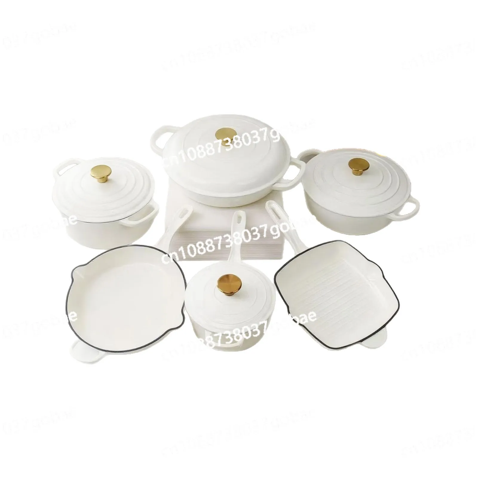 Spaghetti pot 6-piece set Enamel pot set Enamel ceramic thickened binaural saucepan
Spaghetti pot 6-piece set Enamel pot set Enamel ceramic thickened binaural saucepan