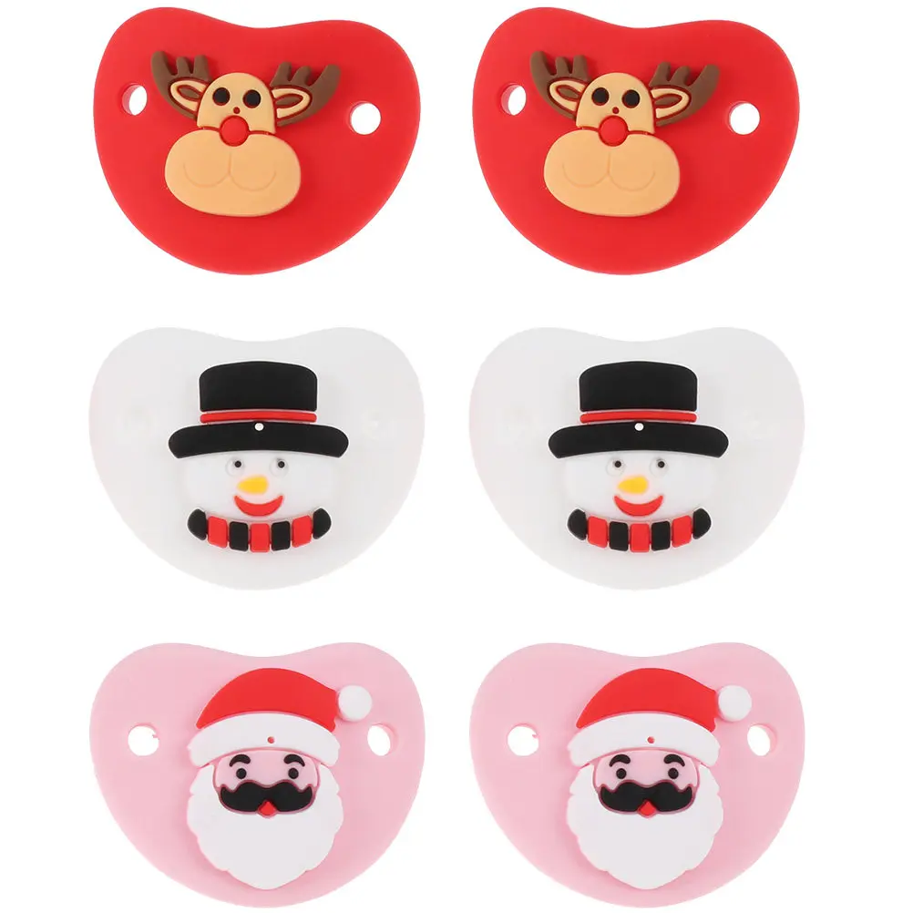 6Pcs Silicone Baby Pacifier Christmas Elements Santa Claus Snowman Elk Design Infant Pacifier for Baby 0-3 Months Soft Safe
6Pcs Silicone Baby Pacifier Christmas Elements Santa Claus Snowman Elk Design Infant Pacifier for Baby 0-3 Months Soft Safe