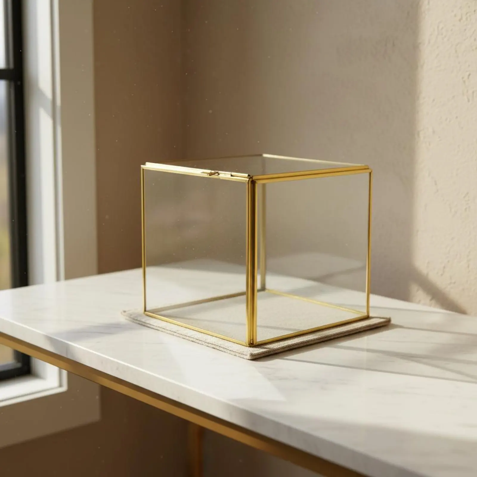 Geometric Glass Terrarium Multipurpose Glass Geometric Terrarium Drought-Resistant Plants Planter Container Handmade Brass Frame
Geometric Glass Terrarium Multipurpose Glass Geometric Terrarium Drought-Resistant Plants Planter Container Handmade Brass Frame