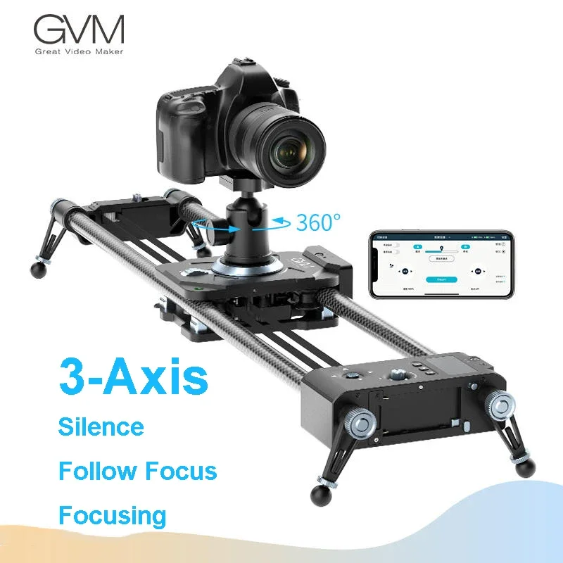 GVM WS-2D 2 Axis 32 Inch Silence Motozied Video Carbon Fiber Motorized Camera Slider APP Wireless Control Remote Track Rail
GVM WS-2D 2 Axis 32 Inch Silence Motozied Video Carbon Fiber Motorized Camera Slider APP Wireless Control Remote Track Rail