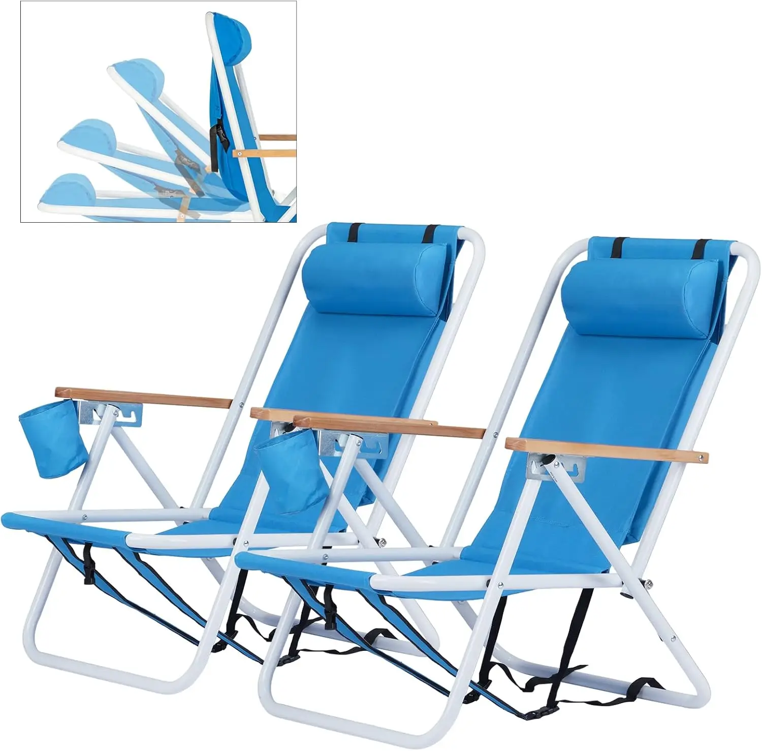 Folding Beach Chair with Adjustable Headrest, 4 Tilt Angles, Cup Holder, Portable & Easy Clean, for Camping Lawn Concert
Folding Beach Chair with Adjustable Headrest, 4 Tilt Angles, Cup Holder, Portable & Easy Clean, for Camping Lawn Concert