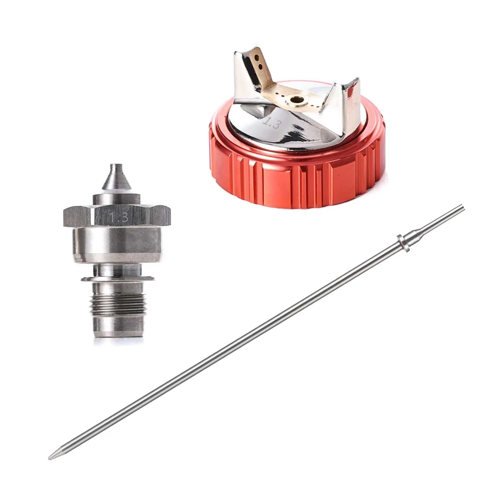 AEROPRO Tools 1.3/1.5/1.7/2.0mm Needle, Nozzle, Air Cap Set for A610 LVLP Spray Gun, Nozzle Set for Gravity Feed Air Spray Gun
AEROPRO Tools 1.3/1.5/1.7/2.0mm Needle, Nozzle, Air Cap Set for A610 LVLP Spray Gun, Nozzle Set for Gravity Feed Air Spray Gun