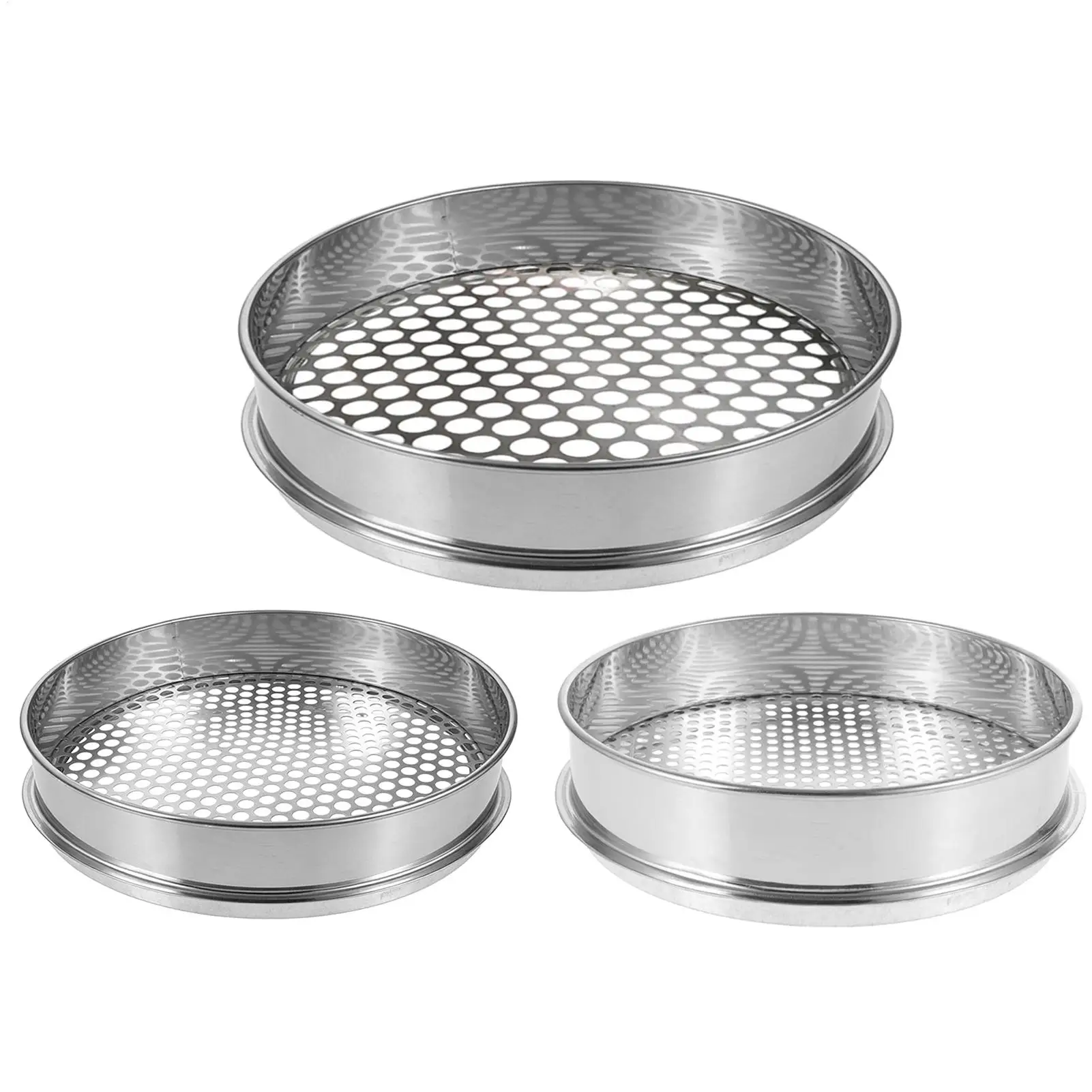 Soil Sifter Round Hole Mesh Sieve Tools Stainless Steel Gravel Sifter for Home Kitchen Beach Yard Lawn School Farm Nursery
Soil Sifter Round Hole Mesh Sieve Tools Stainless Steel Gravel Sifter for Home Kitchen Beach Yard Lawn School Farm Nursery