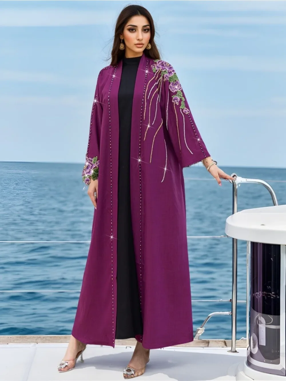 Eid Abaya Dress for Women Beading Party Long Cardigan Muslim Caftan Robe Jalabiya Ramadan Dubai Kaftan Islam Vestidos Largos
Eid Abaya Dress for Women Beading Party Long Cardigan Muslim Caftan Robe Jalabiya Ramadan Dubai Kaftan Islam Vestidos Largos