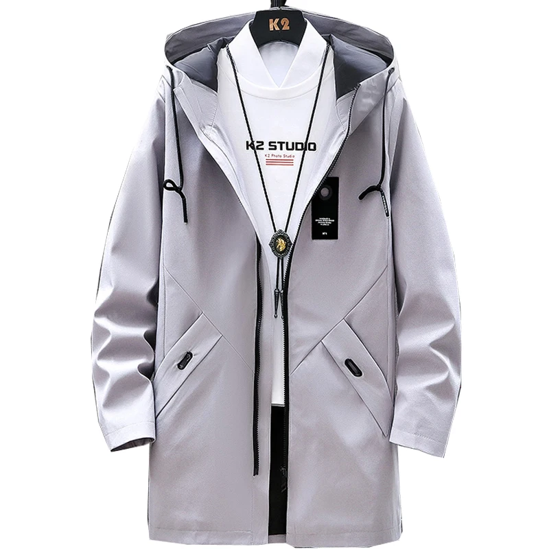 2023 Brand Windbreaker Jackets Men's Autumn Casual Long Trench Coats Men Black Fashion Hooded Jacket Pocket Clothes Plus Size
2023 Brand Windbreaker Jackets Men's Autumn Casual Long Trench Coats Men Black Fashion Hooded Jacket Pocket Clothes Plus Size